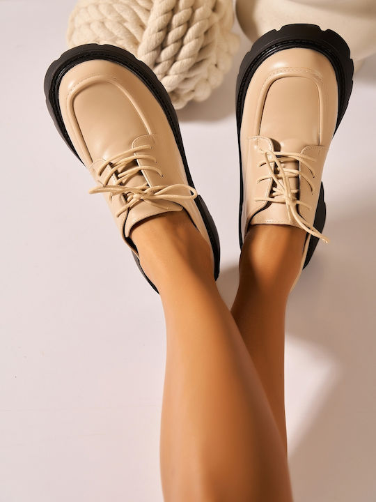 Damen Oxfords in Beigem Farb
