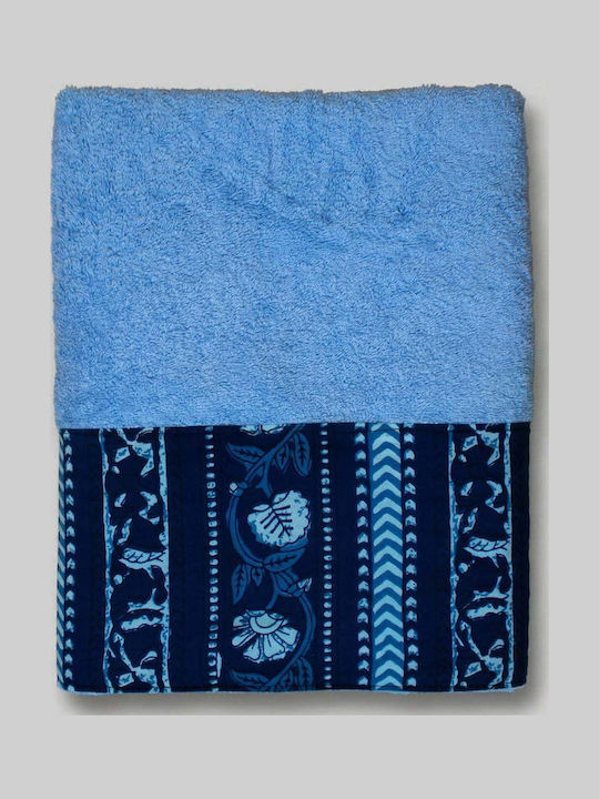 White Fabric Keiko 30x50εκ. Σιέλ Βάρους 600gr/m²