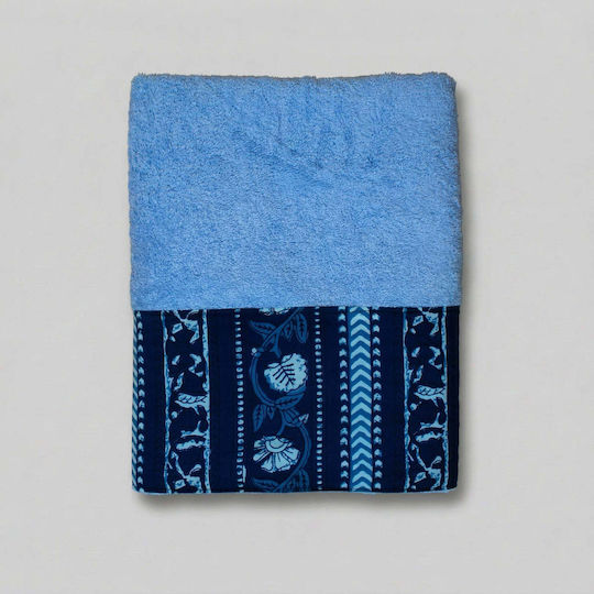 White Fabric Keiko 30x50cm Sky Blue Weight 600gsm