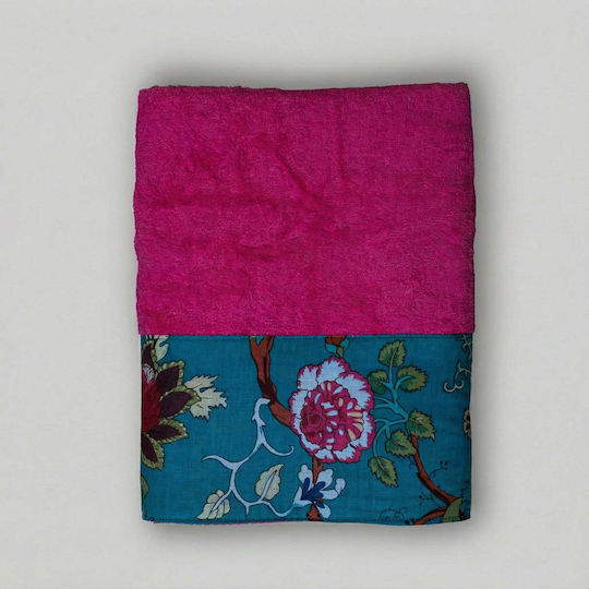White Fabric Arlette 30x50cm Fuchsia Badetücher Gewicht 600gr/m²