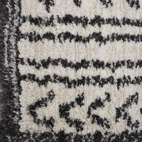 Shaggy Geometric 240x300cm Cream/anthracite