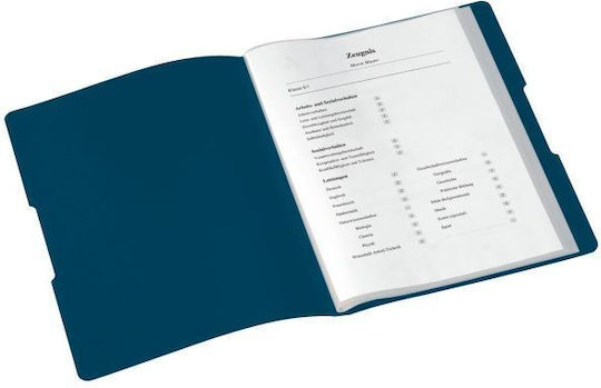 Herlitz Папка Прозрачни Корици Zeugnisse Непрозрачно Синьо 20 Корици
