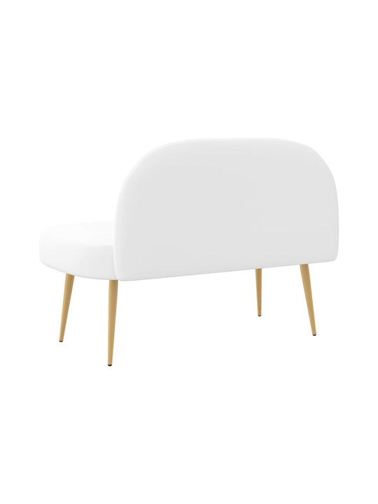 Two-Seater Couch White 110x60x76cm