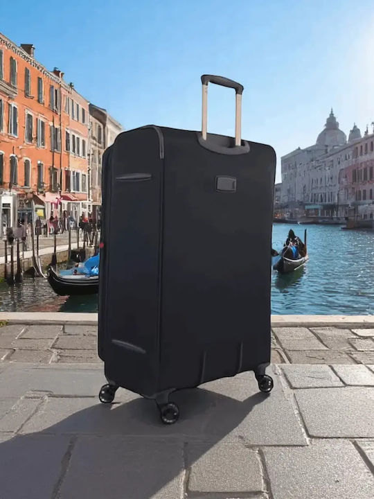Diplomat Venice Große Stoffkoffer Reise Schwarz Höhe 79cm