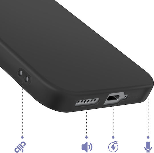 Avizar Case Nothing Phone 4a In Soft Shockproof Oleophobic Silicone Black