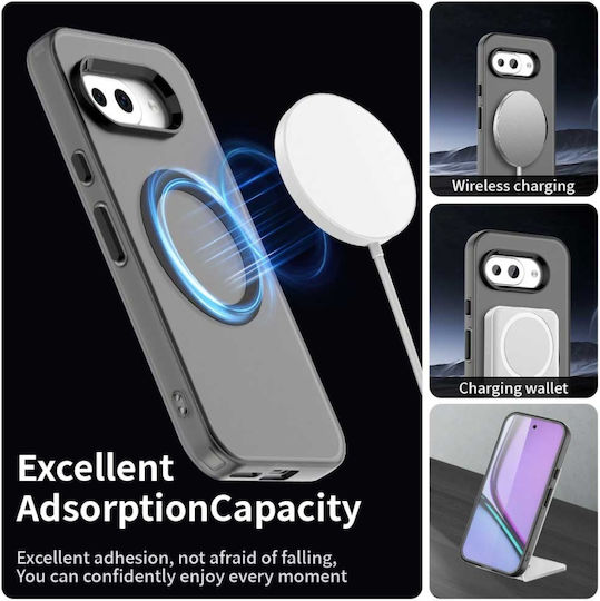 Case Google Pixel 10a Skyddar Inovation Candycase Magsafe Set Sticker Black