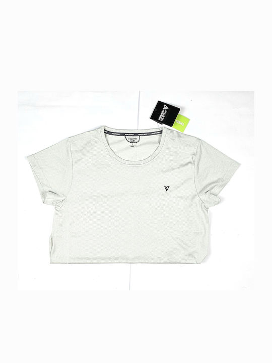 Damen Sport T-Shirt Rauchweiß