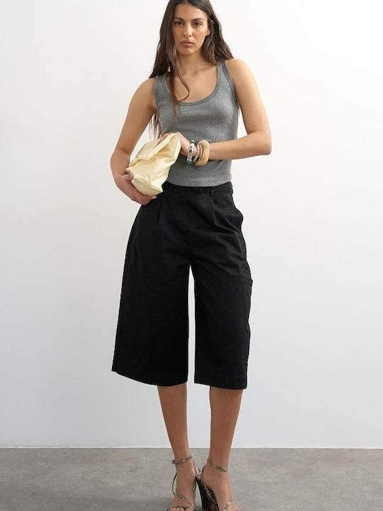 Women's Cotton Sleeveless Grey Blouse
