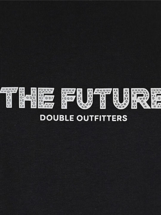 Double Kurzarm T-Shirt Schwarz Double Kurzarm T-Shirt Schwarz