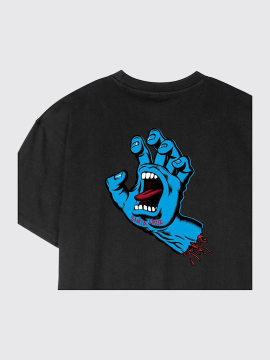 Screaming Hand Chest T-shirt Black