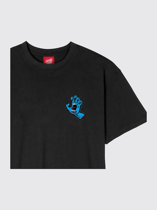 Screaming Hand Chest T-shirt Black