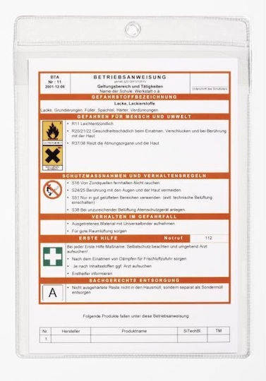 Durable Sichttasche A4 Dokumenten-Mappe Transparentes Packung mit 10 Stück