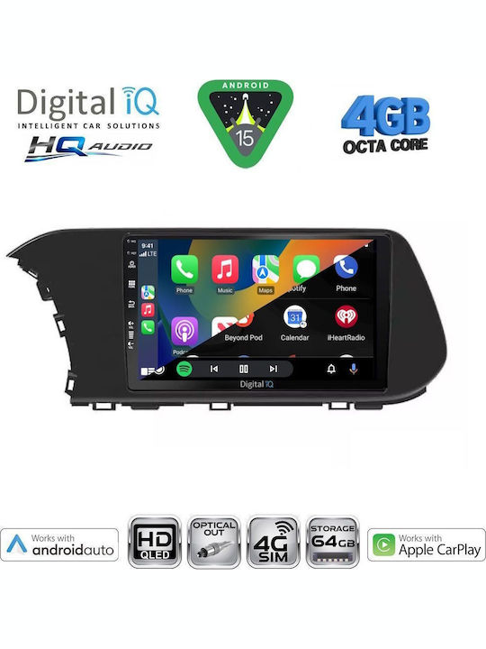 Digital IQ Car Audio System for Hyundai i20 / Bayon 2020 (Bluetooth/USB/WiFi/GPS/Apple CarPlay/Android Auto) with 10" Touch Screen