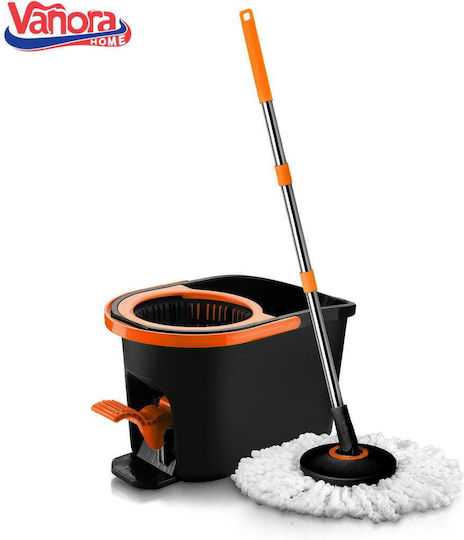 Vanora Kunststoff Mop Eimer mit Auswringer Schwarzer