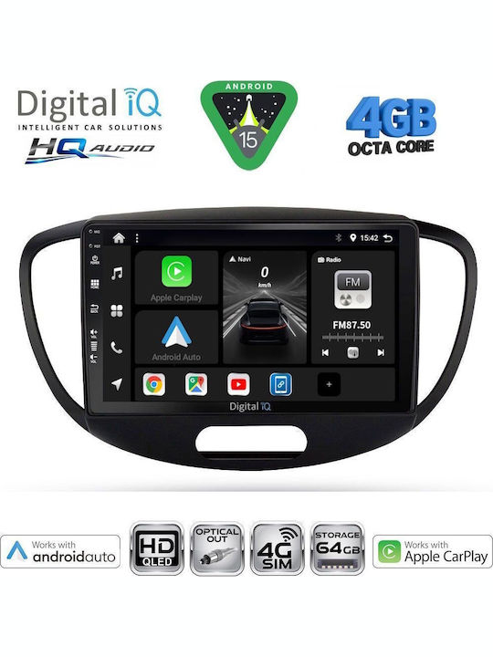 Digital IQ Car Audio System for Hyundai i20 / Bayon 2020 (Bluetooth/USB/WiFi/GPS/Apple CarPlay/Android Auto) with 10" Touch Screen