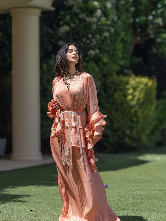 Maxi Dress for Wedding - Christening Coral