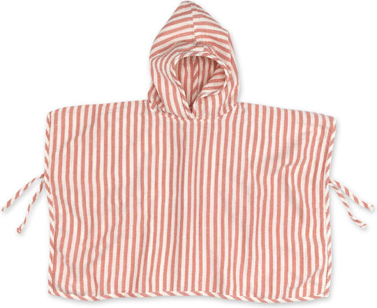 Bemini Kinder Strandponcho Baumwoll-Muslin Carmin Rosa 9-36 Monate 380beach45su