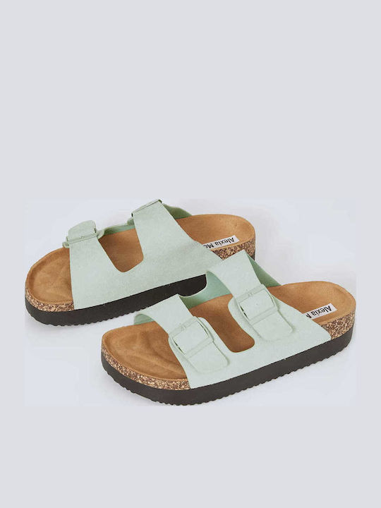 Celestino Flache Damen Sandalen Aus Wildleder Mit Naturfarbenem Aussehen
