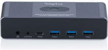 Digitus DS-12856 Comutator KVM și de Date cu USB-C / HDMI / USB 3.0 / DisplayPort