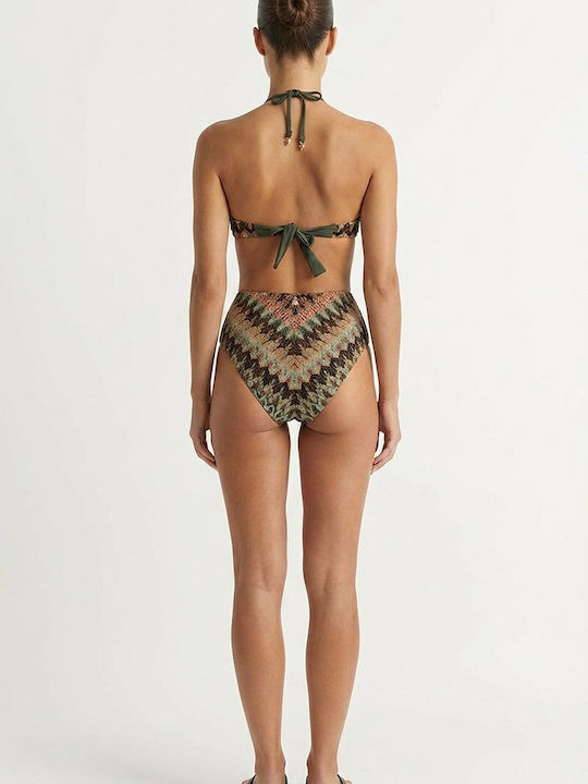 Bikini Slip Ψηλόμεσο Πράσινο