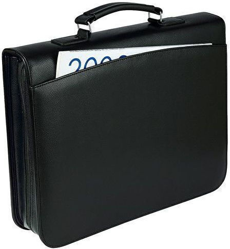 Wedo Husa De Organizare Orgamappe Piele Sintetică A4 4 Inele Mâner Negru