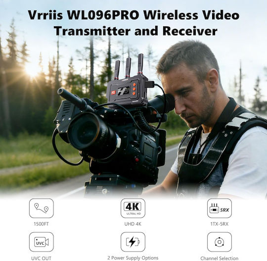 Vrriis Hdmi Wireless Video Transmission System Wl096 Pro 4k 5ghz Up To 450m Wl096pro