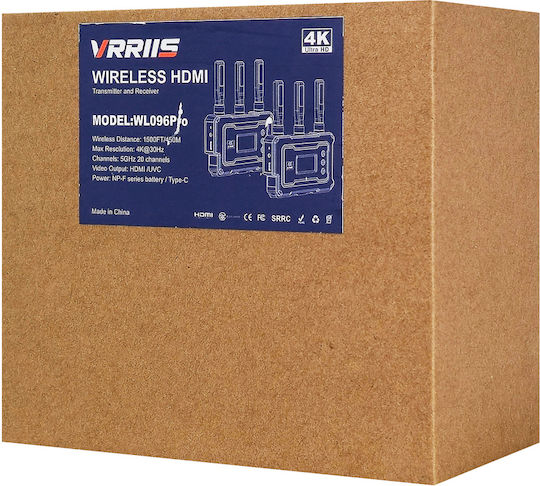 Vrriis Hdmi Wireless Video Transmission System Wl096 Pro 4k 5ghz Up To 450m Wl096pro