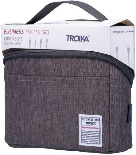 Troika Business Tech Θήκη Καλωδίων Γκρι BBG72/GY 100τμχ
