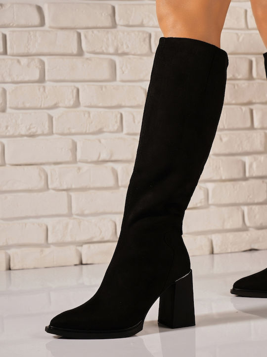 Suede Γυναικείες Μπότες Μαύρες