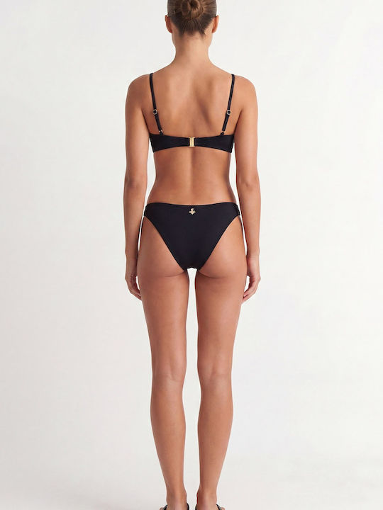 Strapless Bikini Top με Ενίσχυση Μαύρο