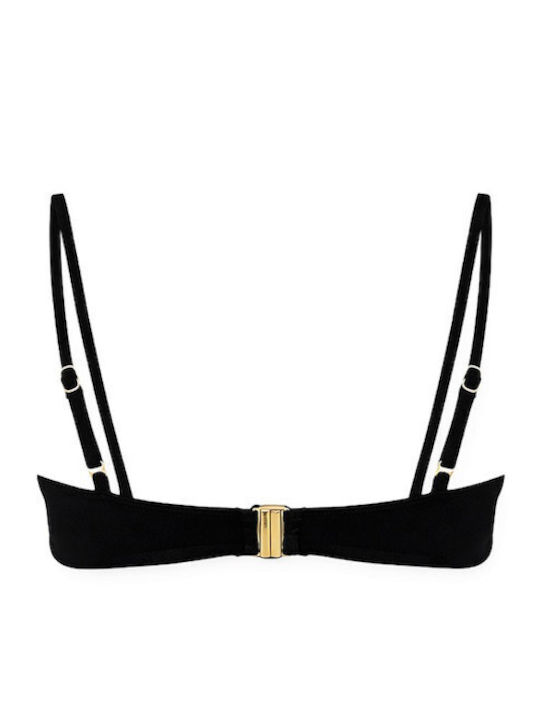 Strapless Bikini Top με Ενίσχυση Μαύρο
