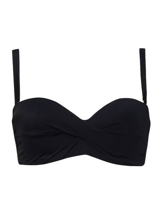 Strapless Bikini Top Μαύρο