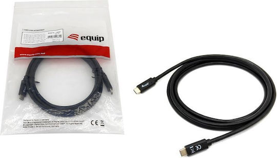 Equip USB 3.2 Cable USB-C male - USB-C 60W PD Μαύρο 0.5m 128348