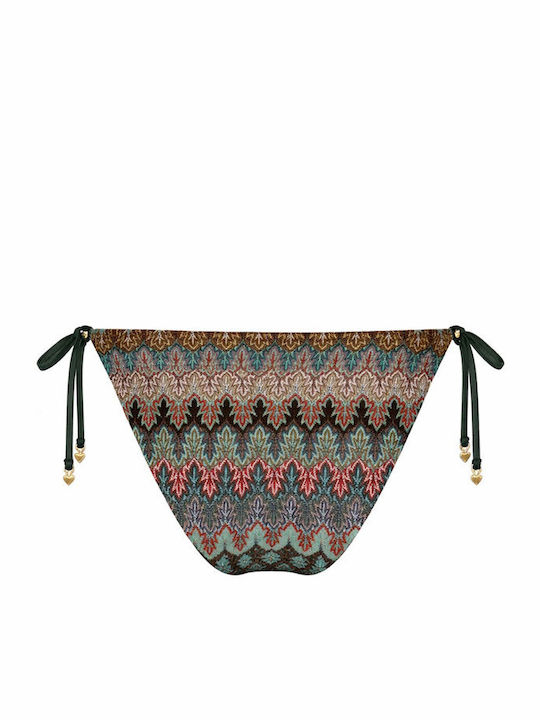 Bikini Slip with Laces Green