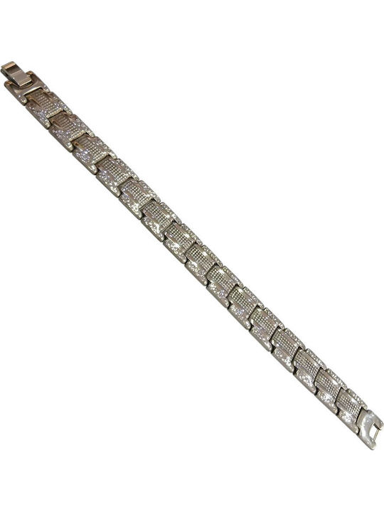 Kalliopi Silver Ανδρικό Βραχιόλι από Ατσάλι 21cm