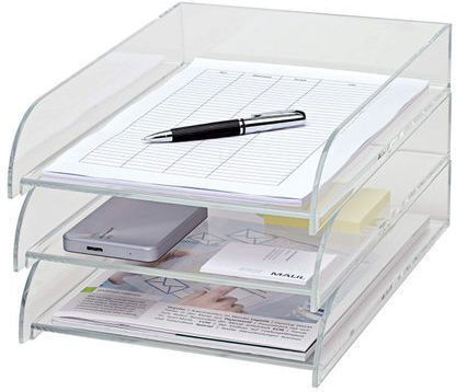 Maul Acrylische Ablagekörbe Din A4 Durchsichtige Glasartig