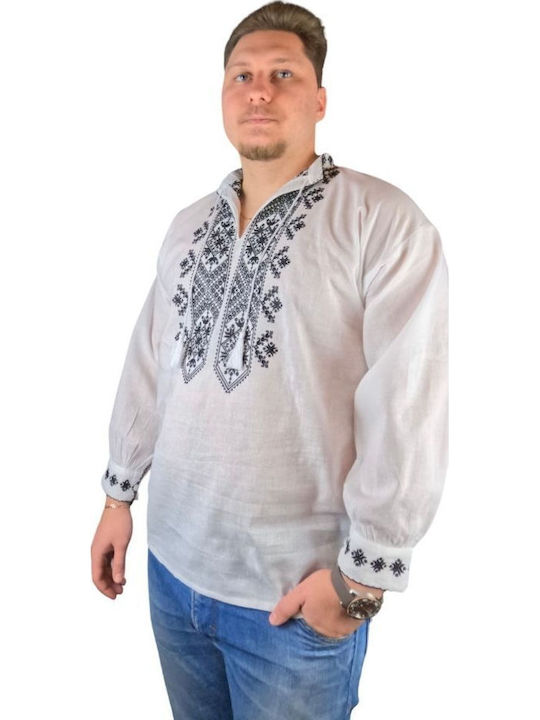 Bluza Mânecă Lungă Alb/Negru