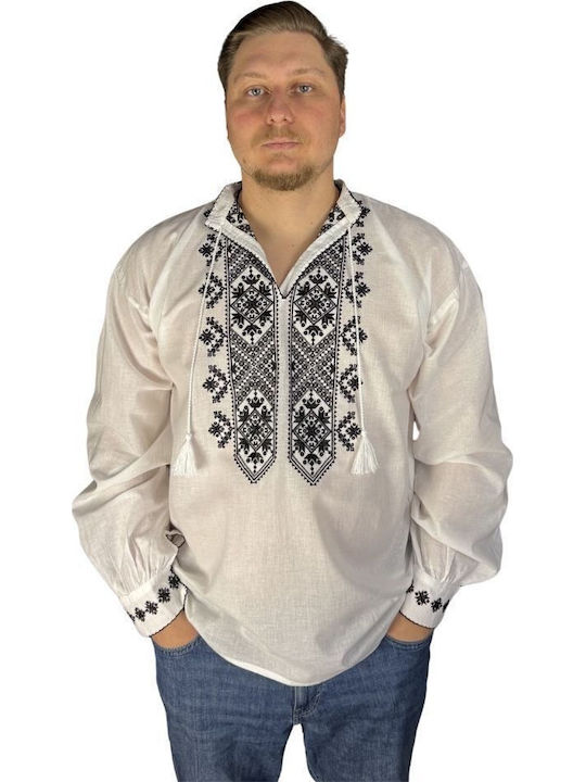 Bluza Mânecă Lungă Alb/Negru