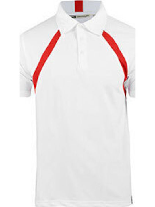 Herrenblusen Polo Weiß-Rot