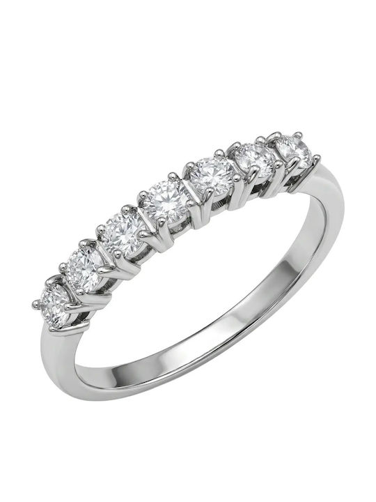 Women's Spinner Ring with Diamond in 18K White Gold
