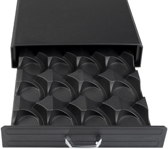 Kaffeekapselständer 123inkt Kunststoff Schublade 24 Plätze Schwarze C920