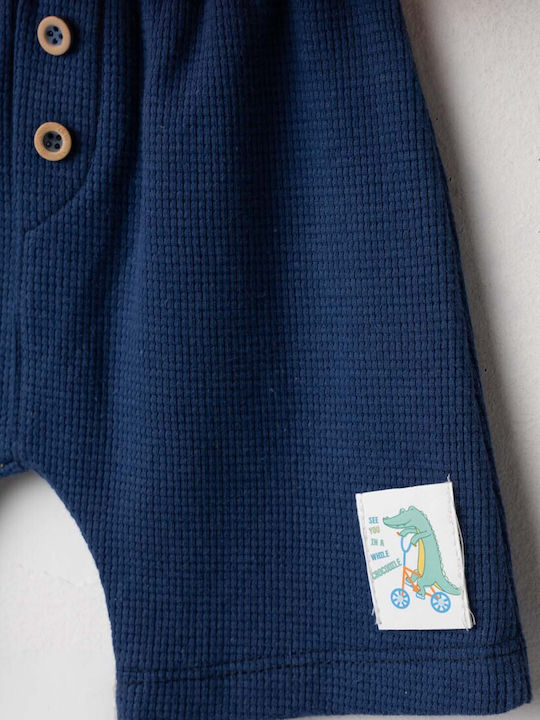 Sommer Kinderbekleidungsset 3 Stück Gelb-Blau