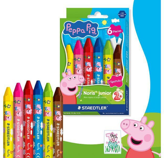Staedtler Noris Junior 224 Crayons Wachsmalkreide Peppa 6 Pieces Case
