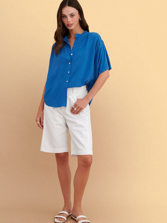 Short Sleeve Women's Shirt Blue