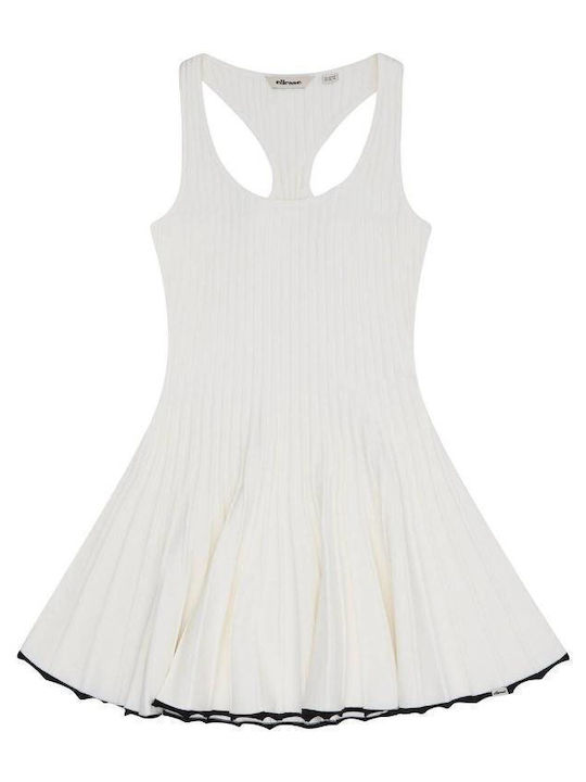Summer Mini Athletic Sleeveless Off-White Dress