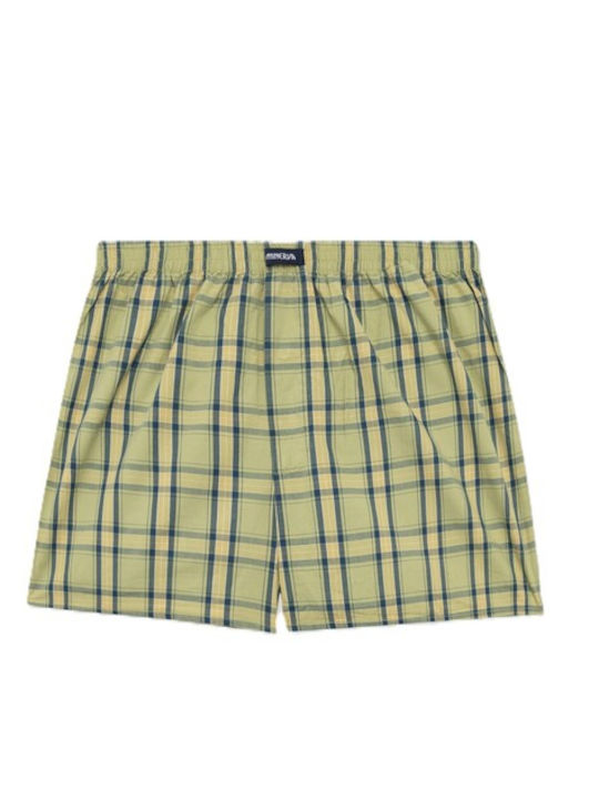 Men's Boxers Khaki-Orange Checked 2Pack