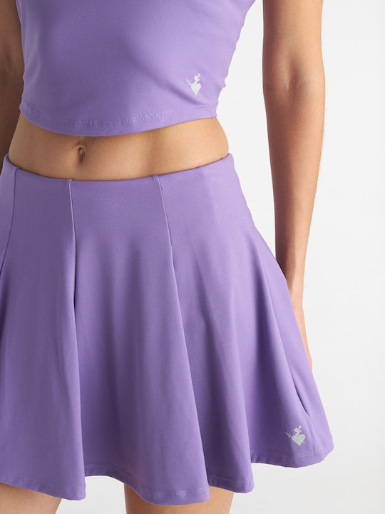 Women's High Waist Purple Skorts