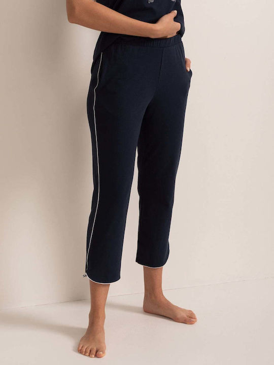 Sofiaman Sofiaman Sommer Baumwollenes Damen Schlafanzug Set Navy Blau