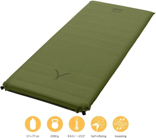 Grand Canyon Hancock Self-Inflating Semi-Double Camping Sleeping Mat 75x75cm Green