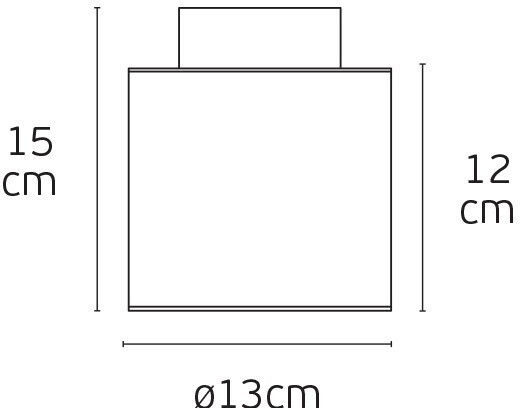 VK Lighting Luminiță De Tavan Montată 13cm Neagră Cu Bază De Bec E27